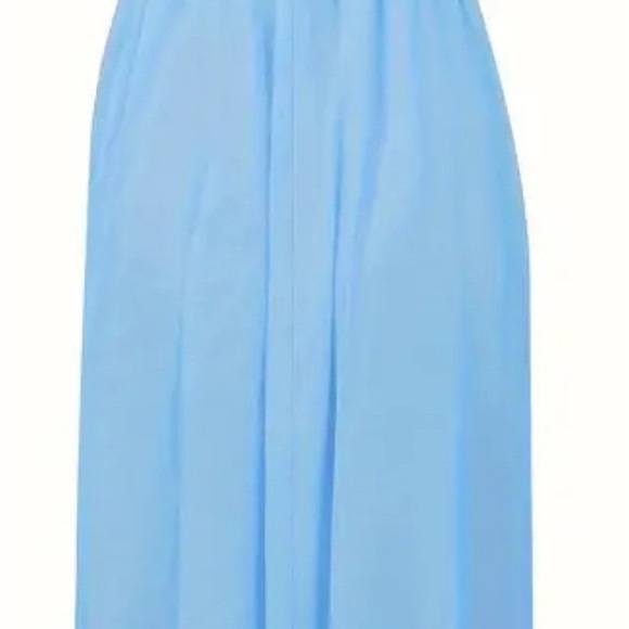 Vibrant Sky Blue Ruffle Trim Cami Dress, NWOT - Picture 3 of 3